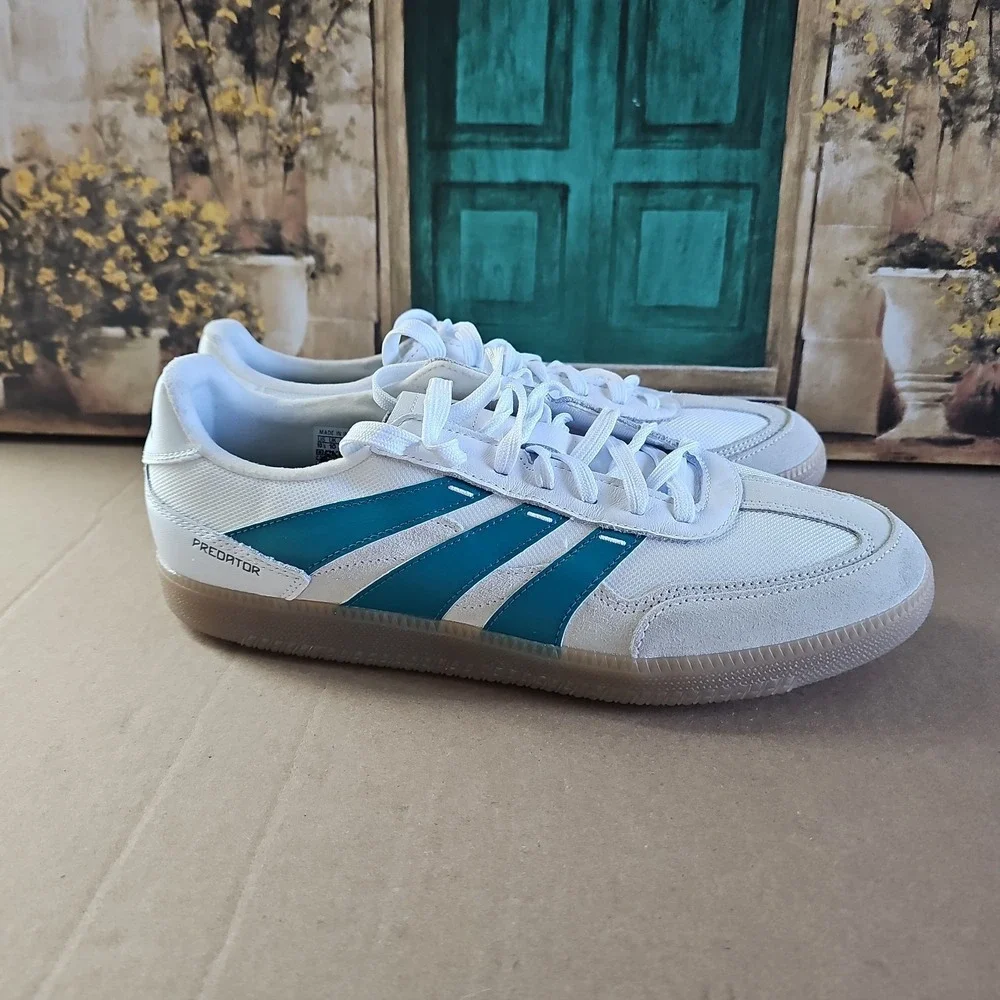 adidas Predator Freestyle Indoor Soccer Mens White Sneakers Athletic Shoe JS0925